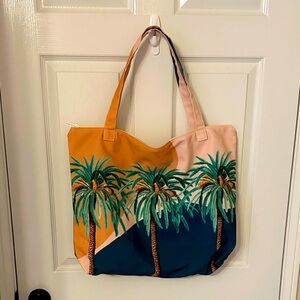 NWOT Palm Print Bag